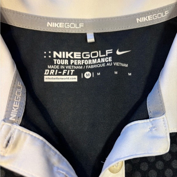 Nike Black and White Dotted Polo Shirt - Picture 5 of 8